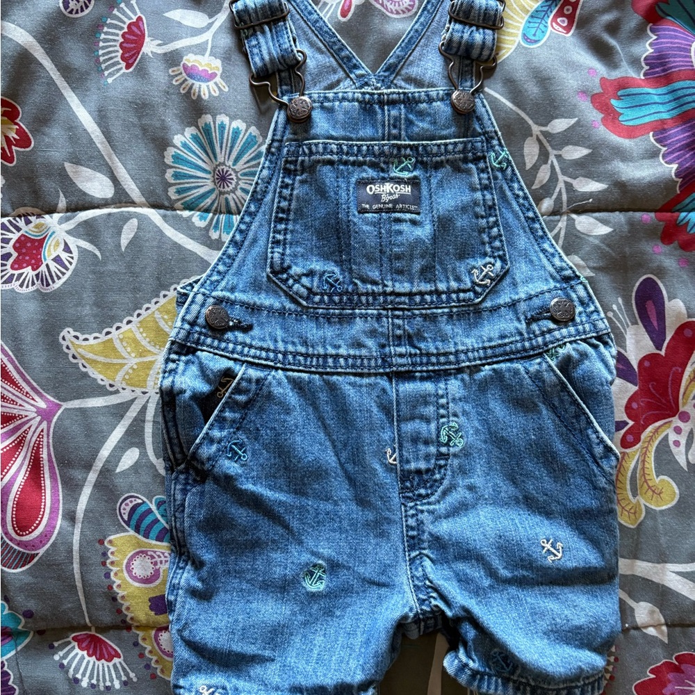 OshKosh B'gosh Embroidered Blue Overalls